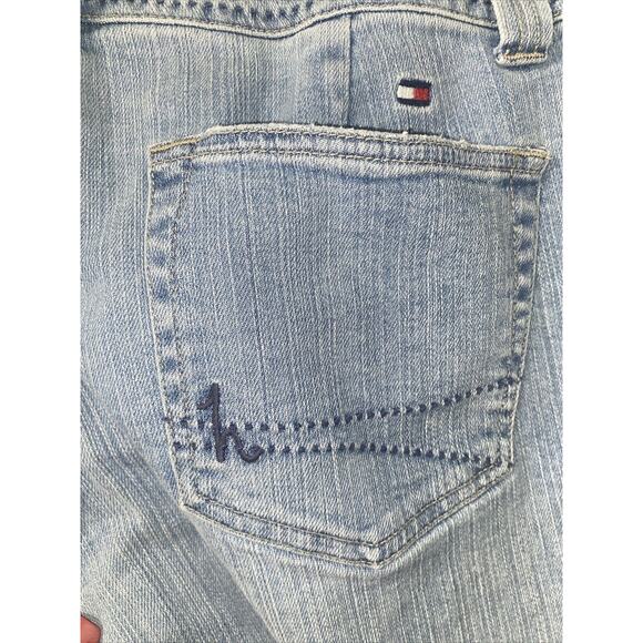 Vintage 90s Y2K Tommy Hilfiger Jeans Women’s 8 Blue Crop Pant Capris Wide Leg - Picture 7 of 8